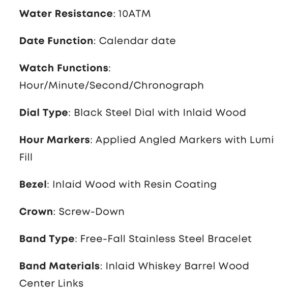 Original Grain Whiskey Black  Chrono Watch - Picture 6 of 11